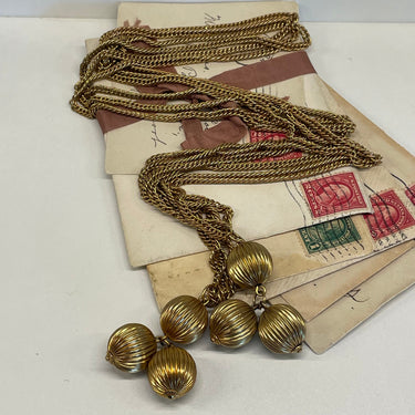 1970’s Gold Ball Trio Chain Lariat Bloomers and Frocks